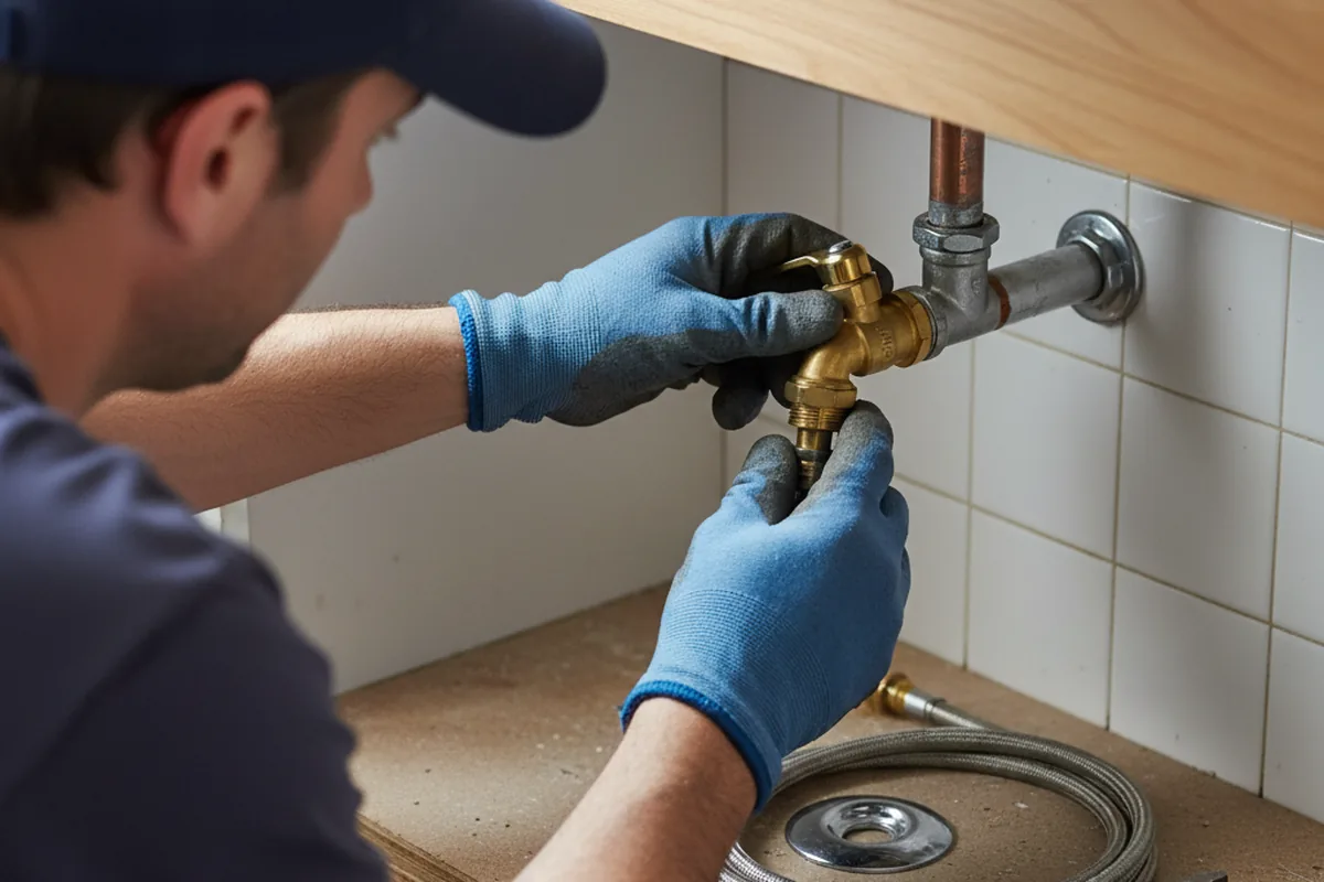 Shutoff valve and fitting work during Emergency Plumbing in Farmingville